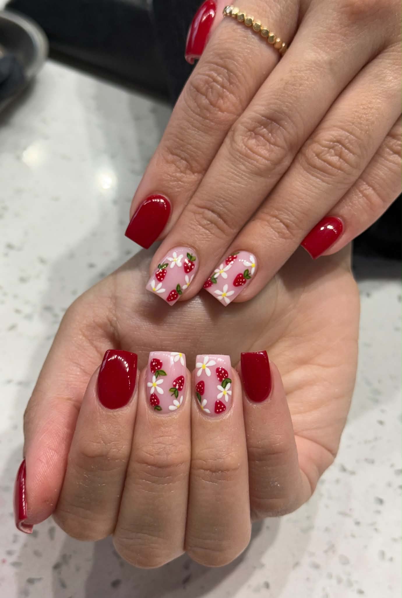 berry sweet nail design