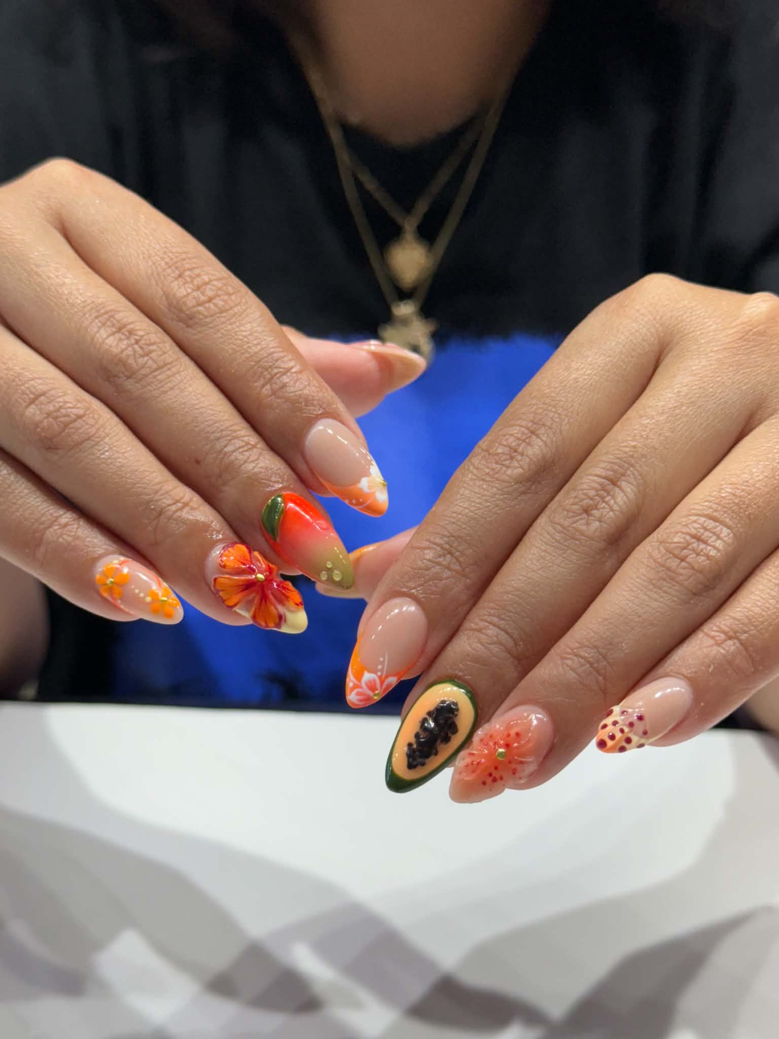 fresh fruit set nail design