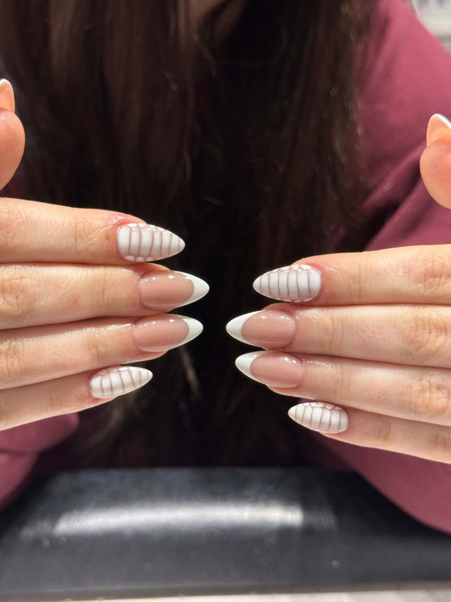 Radiance Nails & Spa minimal pinstripes nail design